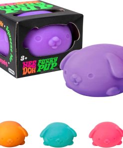 Schylling NeeDoh Funky Pups ?C Squishy Sensory Toy ?C Soft Dough Filling ?C Ages 3 and Up - Color May Vary; One Dog Per Pack